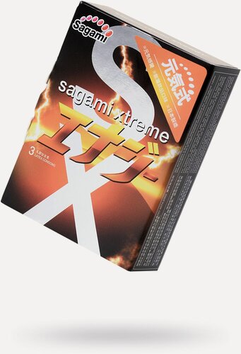 Изображение товара Презервативы Sagami, xtreme, energy, латекс, 19 см, 5,3 см, 3 шт. (0T-00015764k)