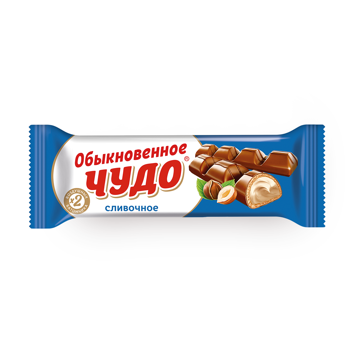 Батончик вафельный "Обыкновенное чудо" со сливочным вкусом, 55 г