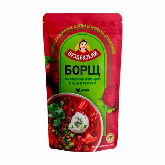 Борщ Будзяковский готовый дой-пак 500гр 1,2 литра готового супа — фото 1