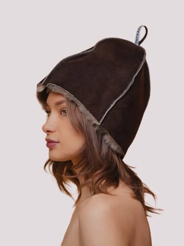 Изображение товара Шапка для бани и сауны из овчины