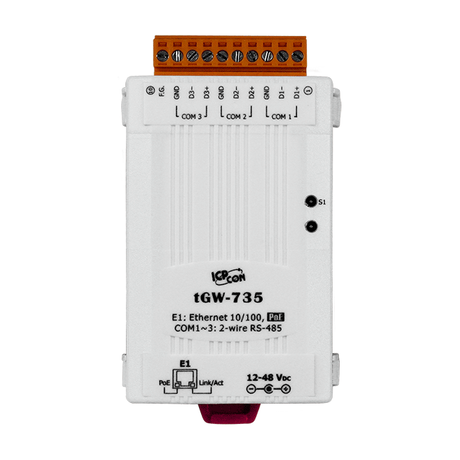 Преобразователь IСP CON tGW-735 CR 3х Modbus TCP - Modbus RTU/ASCII PoE