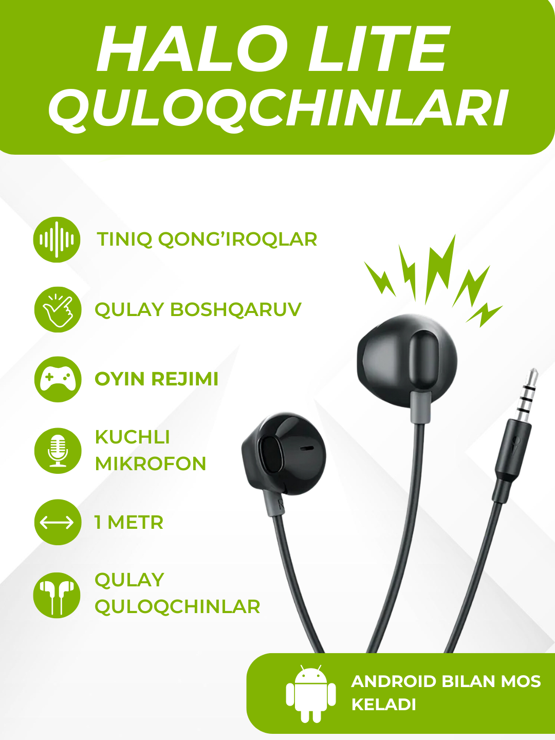 Наушники oraimo OEP-320 Черный - для речевой связи и прослушивания музыки и речи