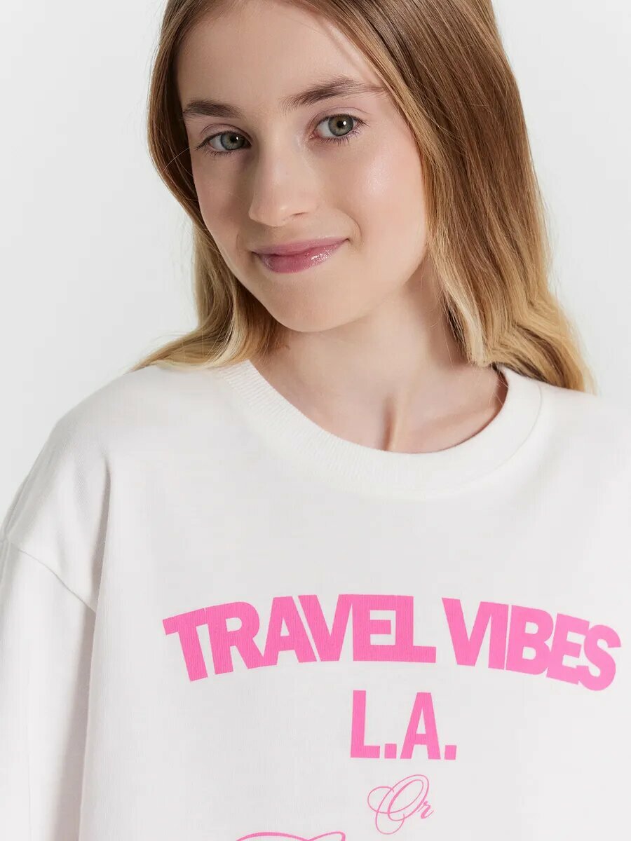 Джемпер MARK FORMELLE для девочек, размер 140/146, белый — фото 1