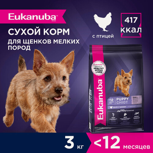 Изображение товара Сухой корм для щенков Eukanuba Puppy Small Breed для мелких пород , 3 кг