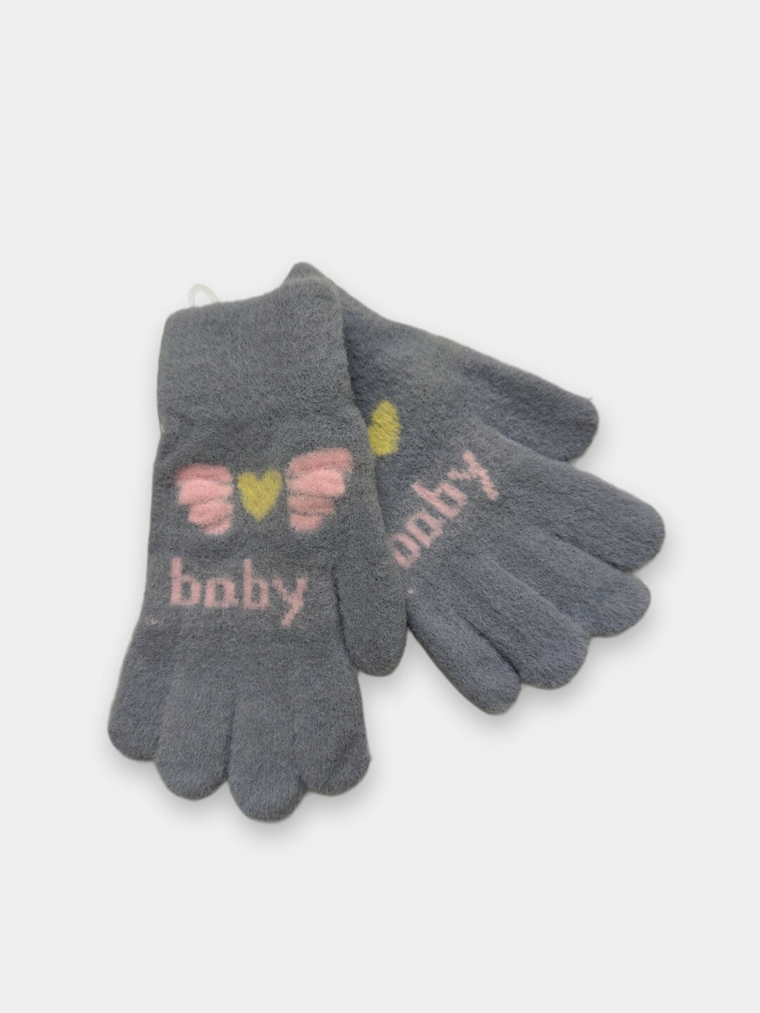 Перчатки  baby для детей, размер 3, светло-синий — фото 1