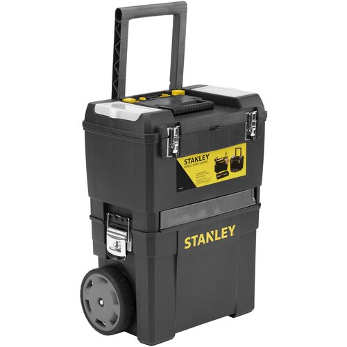 Ящик STANLEY Mobile Work Center 2 in 1 1-93-968, 47.3x30.2x62.7 см, 19.6'' , черный, 2 шт. ящик stanley mobile work center 2 in 1 1 93 968 47 3x30 2x62 7 см 19 6 черный 2 шт