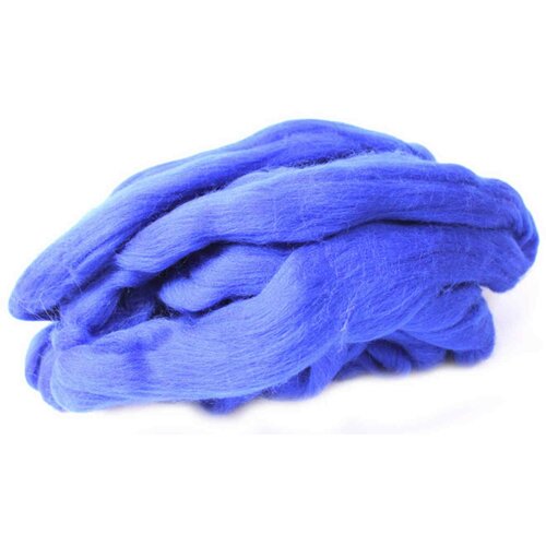 Шерсть для валяния троицкая тонкая василек (0026), 100%шерсть, 100г, 5шт