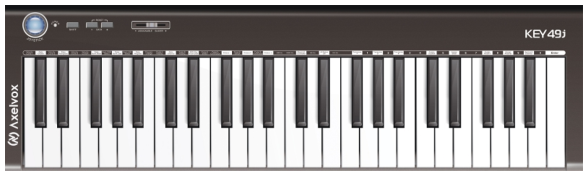 Axelvox KEY49j Black динамическая MIDI клавиатура USB, 49 клавиш, цвет черный