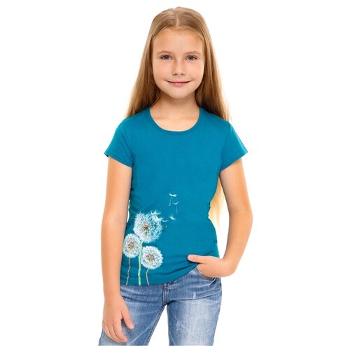 фото Футболка ддфк863001/"лучшие моменты"/темная бирюза116//три одуванчика////72-140 апрель