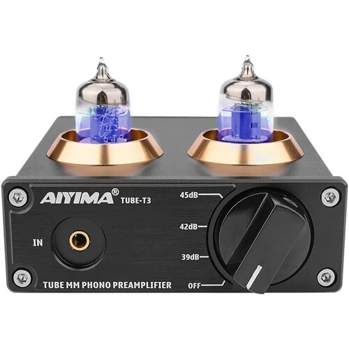 Ламповый предусилитель с фонокорректором AIYIMA T3 для винилового проигрывателя