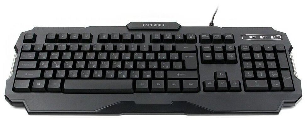 Клавиатура проводная Гарнизон GK-330G USB черный - фото №4