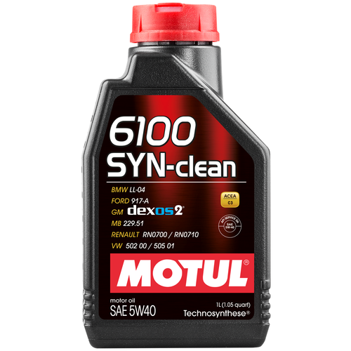 Масло моторное MOTUL 6100 Syn-clean, 5W-40, cинтетическое, 1 л