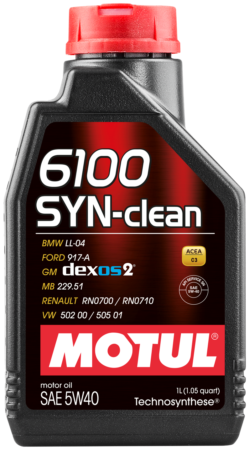 Полусинтетическое моторное масло Motul 6100 SYN-clean 5W40, 1 л