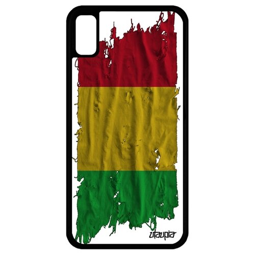 фото Чехол для мобильного apple iphone xr, "флаг мали на ткани" патриот страна utaupia