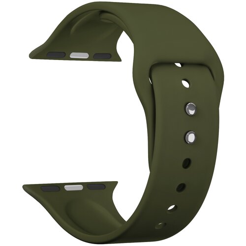 shnur osttex 40 mm dlina 20 m s serdechnikom cvet chernyj Lyambda Силиконовый ремешок Altair для Apple Watch 38/40/41 mm, Olive