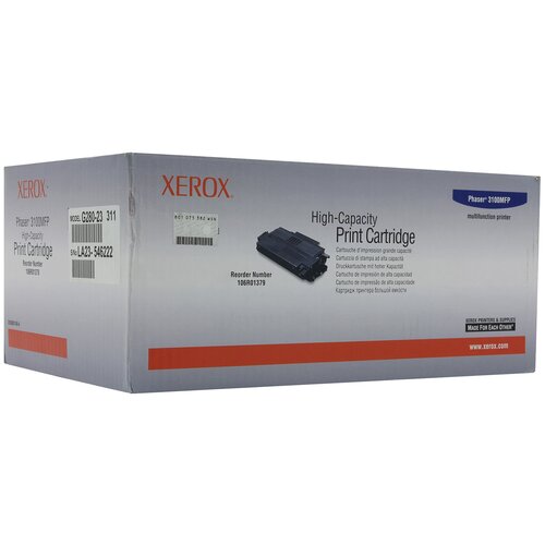 Картридж Xerox 106R01379, 6000 стр, черный картридж sakura 106r01379 для xerox p3100 смарткарта в комплекте 4000 к