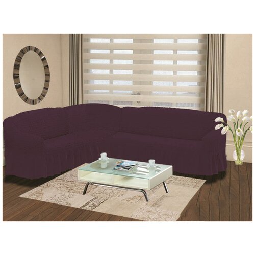 фото Bulsan чехол на диван угловой цвет: фиолетовый