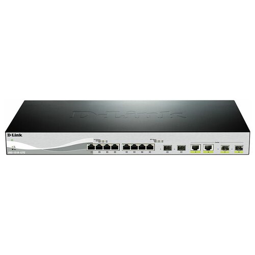 Коммутатор D-Link (DXS-1210-12TC/A2A) Настраиваемый L2+, 8 ports 10GBase-T, 2 ports 10GBase-X SFP+, 2 combo-ports 10GBase-T/SFP+