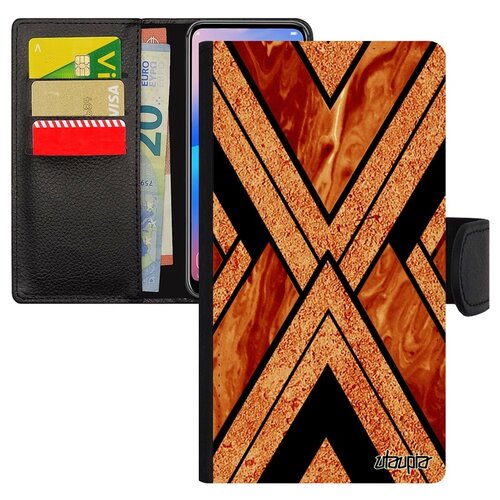 фото Чехол книжка на телефон samsung galaxy a5 2017, "х-орнамент" рисунок гранит utaupia