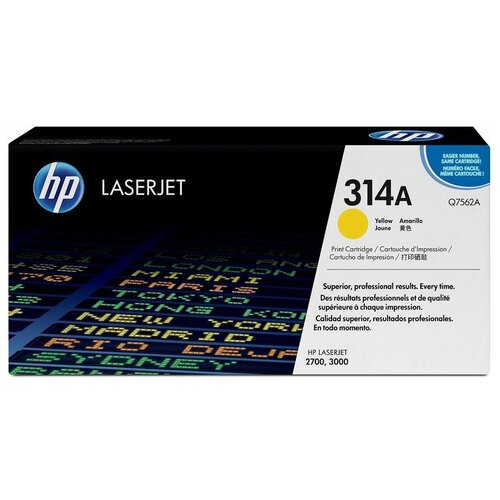 Картридж HP Q7562A, 3500 стр, желтый картридж q7563a 314a magenta для принтера hp color laserjet 2700 2700 n 3000