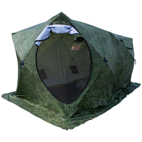 Палатка СТЭК Куб 3 ДУБЛЬ трехслойная, камуфляж палатка рыбака стэк куб 1