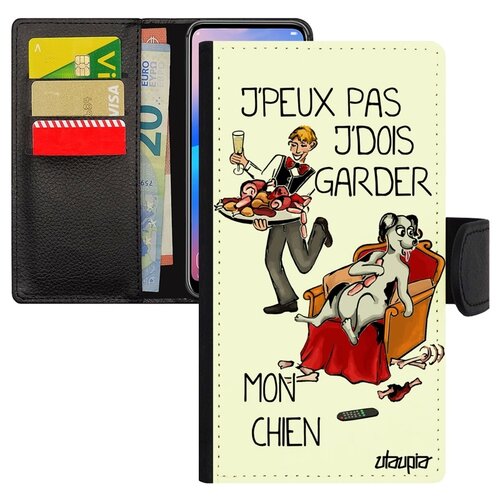 фото Чехол книжка на телефон apple iphone xs, "не могу - у меня собака!" повод комикс utaupia