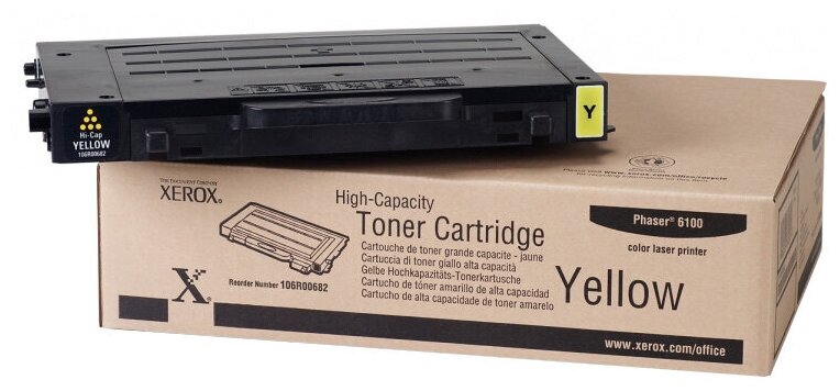 106R00682 Картридж лазерный Xerox 106R00682 желтый, с чипом