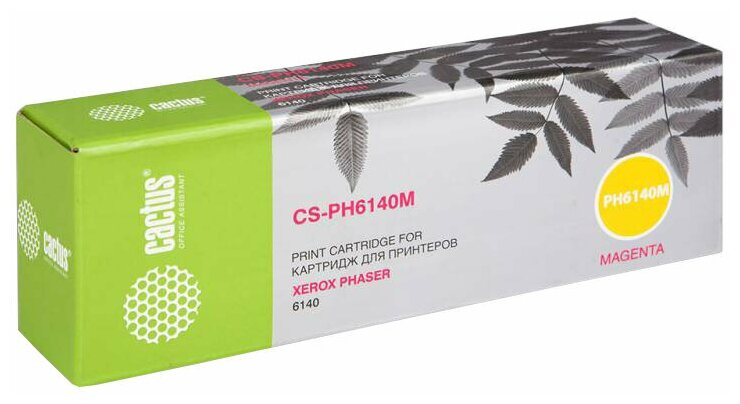 Cactus 106R01482 Картридж CS-PH6140M 106R01482 для принтеров Xerox Phaser 6140,пурпурный 2000 стр.