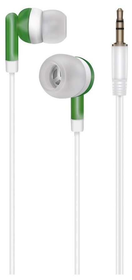 Наушники OXION Simple EPO104, вакуумные, 92 дБ, 32 Ом, 3.5 мм, 0.95 м, зеленые