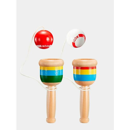 поймай шарик расписной Игрушка развивающая Бильбоке поймай шарик, деревянная