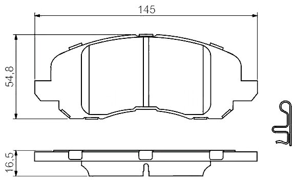 0 986 494 575_Колодки Дисковые Передние! Dodge Caliber, Jeep Compass 2.0/2.4 06> Bosch арт. 0 986 494 575