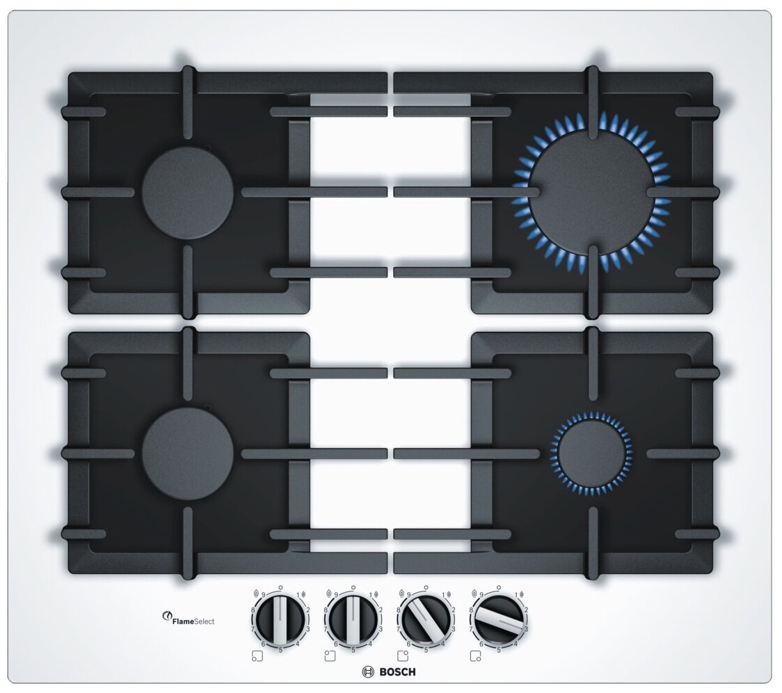 Газовая варочная панель Bosch PPP6A2B90R, белый