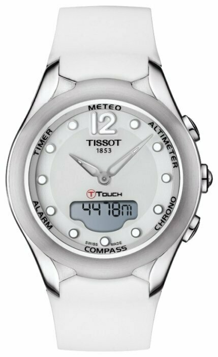 Наручные часы TISSOT Часы Tissot T-Touch Lady Solar T075.220.17.017.00, белый, серебряный