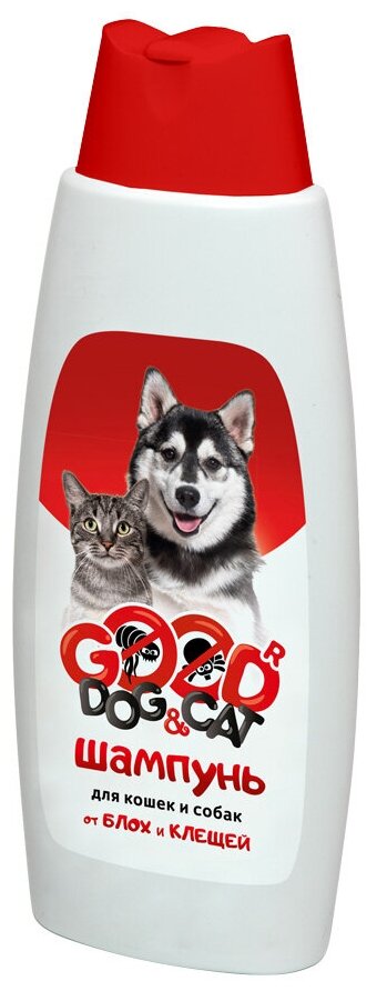 Good Dog & Cat шампунь от блох и клещей антипаразитарный для кошек и собак 1 уп.