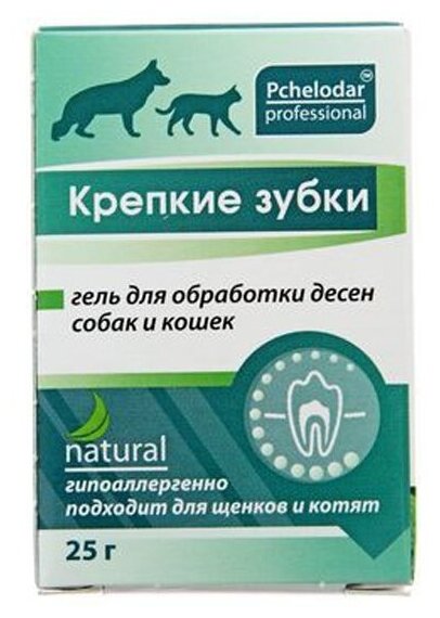 Гель Пчелодар Крепкие зубки для обработки десен собак и кошек, 25 мл