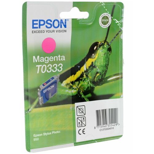 Картридж Epson C13T03334010, 440 стр, пурпурный тонер картридж epson s050035 magenta