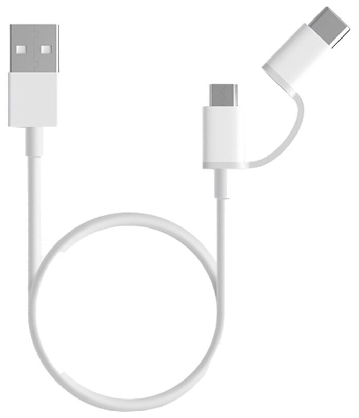 Кабель Xiaomi Mi 2-in-1 USB Cable MicroUSB to Type C 100см SJX02ZM