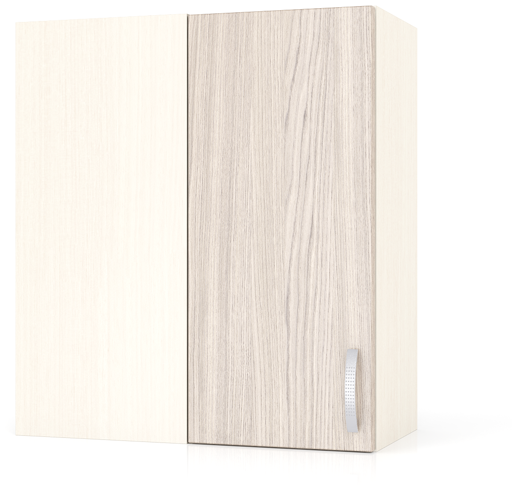Кухонный шкаф верзний угловой МД-ШВУ600 60 см цвет дуб/ясень шимо светлый