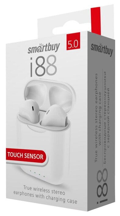 Внутриканальная TWS Bluetooth-гарнитура Smartbuy i88, Touch-сенсор, BT5.0 (SBH-3039)/56