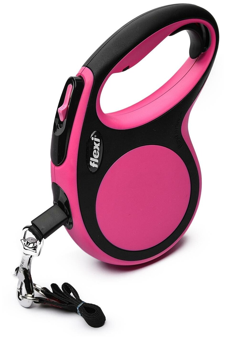 Flexi New Comfort M Рулетка для собак весом до 25кг длинна 5м с лентой розовая - фотография № 2