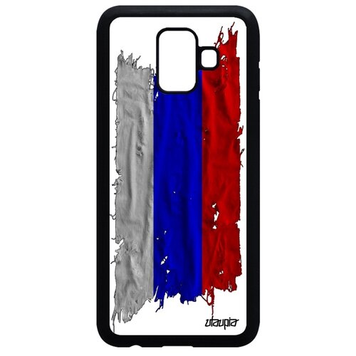 фото Чехол для телефона samsung galaxy a6 2018, "флаг россии на ткани" государственный utaupia