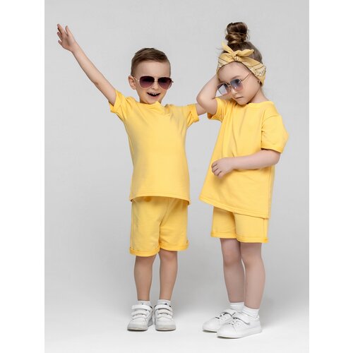 фото Школьная форма ardirose, футболка и шорты, повседневный стиль, размер 116, желтый