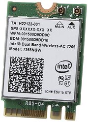 Адаптер WiFi Intel Dual Band Wireless-AC 7265 (M.2, B/G/N/AC, 867 Mbit/s, 2.4/5 Ghz)