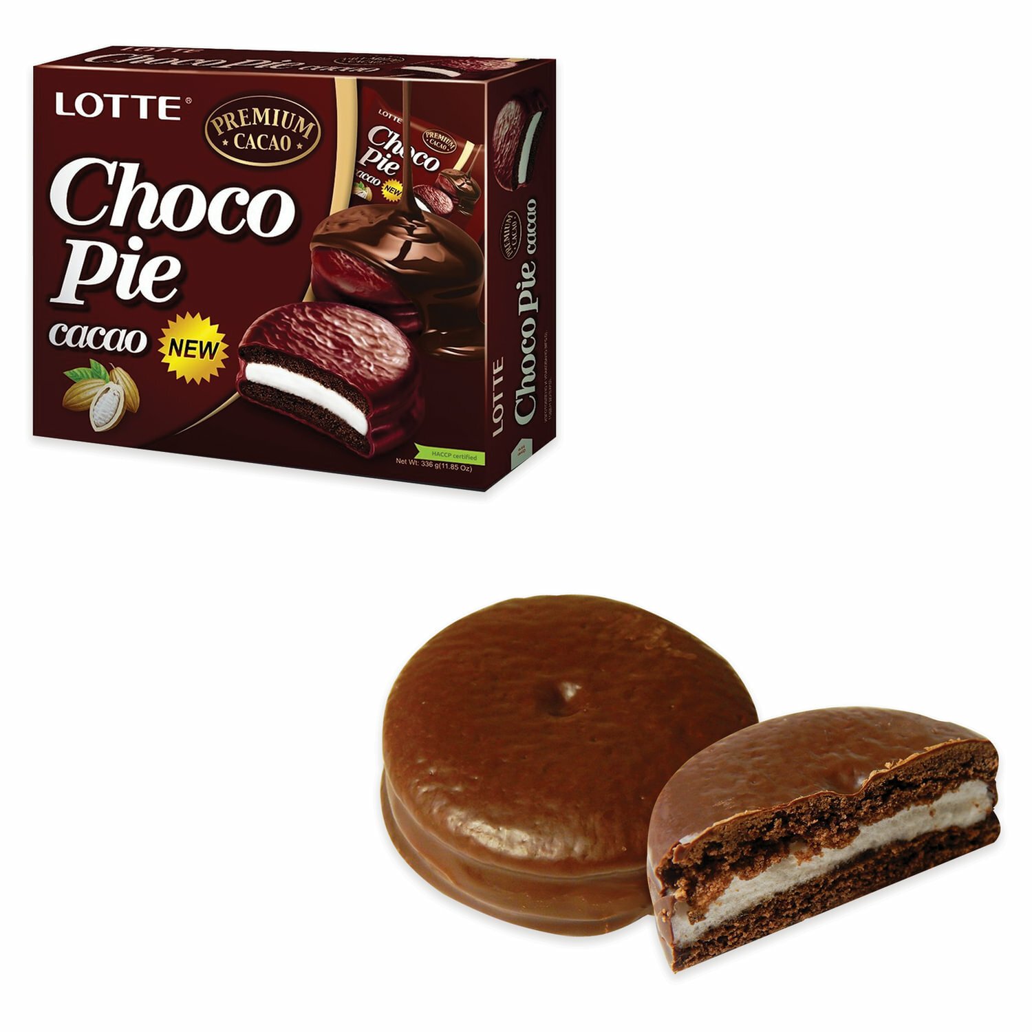 Печенье Lotte Choco Pie Cacao в глазури 12шт*28г - фото №3