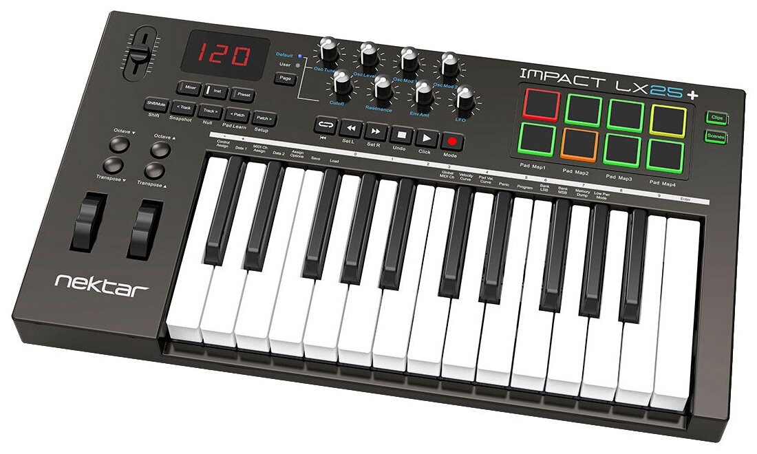 MIDI клавиатуры / MIDI контроллеры Nektar Impact LX 25+