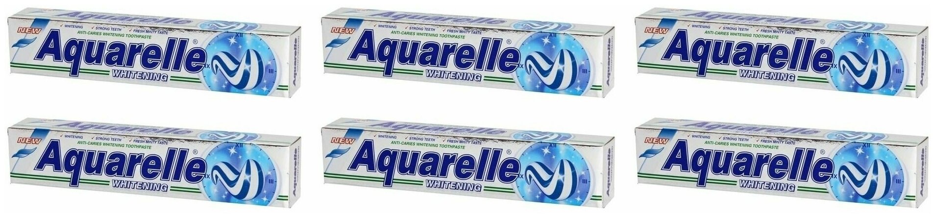 Зубная паста "Aquarelle" Whitening - 75 мл, 6 шт