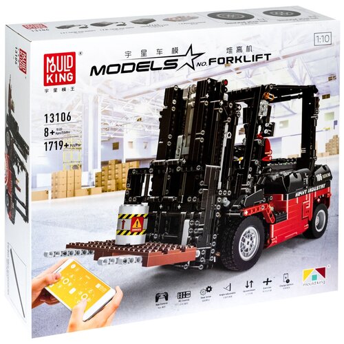 Конструктор Mould King Models 13106 Вилочный погрузчик Custom Forklift Mk II, 1719 дет.