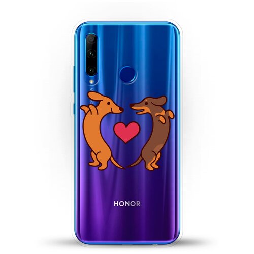 фото Силиконовый чехол love таксы на honor 10i andy & paul