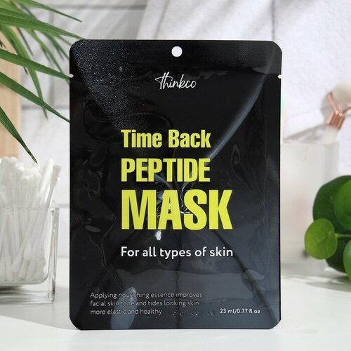 Маска тканевая для лица с пептидами Thinkco, 23 мл thinkco антивозрастная тканевая маска с пептидами time back peptide mask