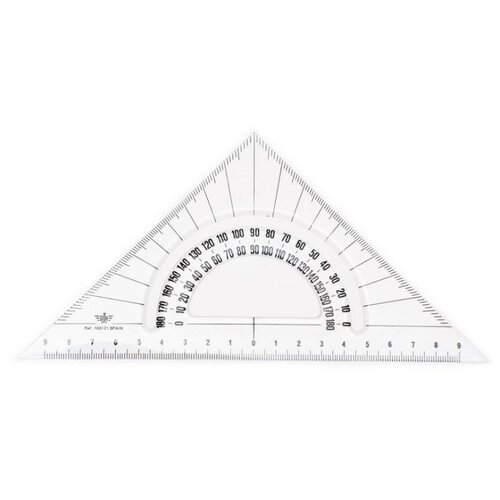 Domingo Ferrer Угольник - транспортир Junior 18 см DF103121 прозрачный 200₽